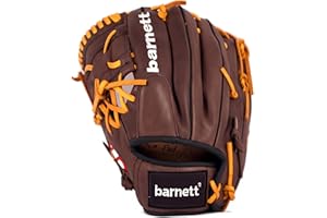 ‎BARNETT BARNETT GL-110 Baseball Handschuh, Echtleder, Wettkampf, Infield 11'', braun