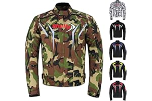SHELLY SPORTS Shelly Premium Motorcycle Jacket Men for Adventure/Touring with Cordura Textile Summer Winter Windproof Bike Jacket for Racing, Riding