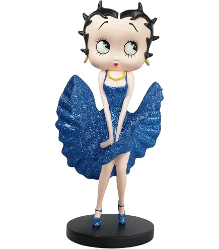 Figurine Betty Boop Cool Breeze Robe Paillettes Rouge - 32 Cm, Statue De Collection Premium