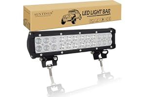 AUXTINGS 30,5 cm 72W LED Barre de Lampe de Travail Flood Spot Off Road Camion SUV 4WD Conduite Feux de Brouillard