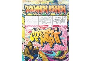 Graffiti Zeichnen Lernen: Ausmalen von Zeichnungen, Zitaten, Schriftarten und Urban Art-Schriften / 50 professionelle Anti Stress und Entspannung ... Kinder und zurück zu Schulgeschenk