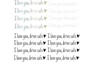 FAYALIT I Love You Drive Safe Mirror Sticker, 16Pcs Safe Love Stickers, Car Stickers and Decals, Novelty Rear View Mirrors for Safety Reminder, Car Interior Decorations Accessories Gifts for Men Women