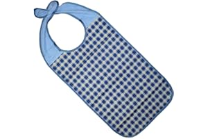 ‎PFLEGE POINT Kleidungsschutz/Ess-Schürze/Lätzchen für Erwachsene mit Steckverschluss, wasserdicht (dunkelblau)