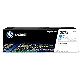 HP 207X W2211X Toner Cyan Grande Capacité Authentique pour HP Color LaserJet Pro M255 / M282 / M283