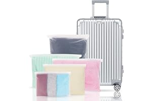 JAOMON 20 Pezzi Sacchetti Vestiti Viaggio con Zip Grande Impermeabili Sacchetti da Viaggio Trasparenti Buste Plastica Richiudibili Multifunzione Borsa da Viaggio per Biancheria Intima,Scarpe