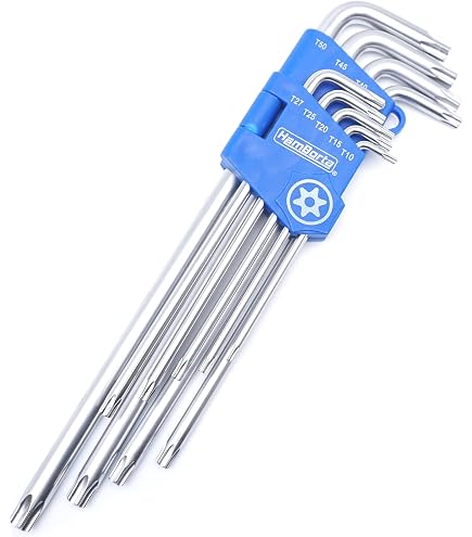 QUARKZMAN Torx T15 Schlüssel – 2 Stück, Langer Arm, L-förmig, Aus Chrom-Vanadium-Stahl