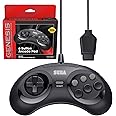 Retro-Bit Official Sega Genesis Controller 6-Button Arcade Pad for Sega Genesis - Original Port (Black)