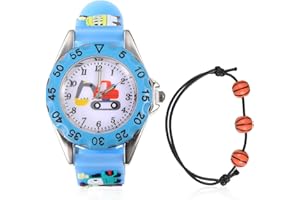 ertlutw Kinder Uhr, 3D Cute Cartoon Uhr, Kinder Uhren für Mädchen ab 3-10 Jahre, Armbanduhr für Kinder Jungen und Mädchen, Digitale Kinderuhr, Analog Quarzuhr, Teaching Handgelenk Uhren mit Silikon