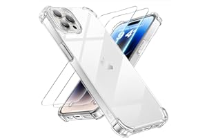 Tentoki 3 in 1 für panzerglas und hülle iPhone 14 Pro,[Nie Vergilbung] schutzfolie iPhone 14Pro TPU handyhülle Schlanke Stoßfeste Anti Kratzt Transparent