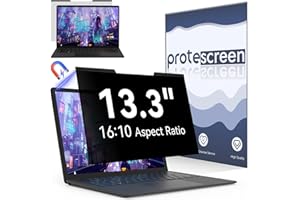 ‎PROTESCREEN Magnetischer Laptop Sichtschutz für 13.3 Zoll Seitenverhältnis 16:10 Computer Bildschirm, 13 Abnehmbarer Anti Blaulicht Blendschutz Blickschutzfolie Kompatibel mit Lenovo/HP/Dell/Acer/Samsung/Toshiba