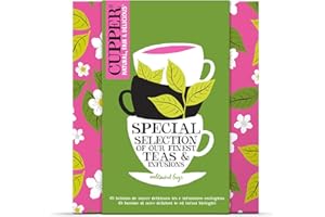 Cupper Collection Tè e Tisane Biologiche, Cofanetto, Assortimento di Tè e Tisane Biologico e Fairtrade con Filtri 100% Biodegradabili, Confezione da 45 bustine