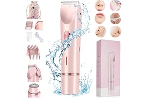 GIENSLRU Glow Aura - Rasoio elettrico da donna, per la rimozione dei peli della barba, rasoio elettrico impermeabile, per bikini da donna, bagnato e asciutto, per gambe, braccia, ascelle (1 pezzo)