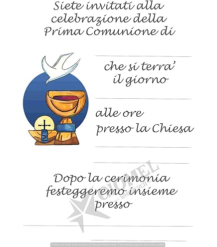 Kamiustore Bigliettini E Inviti Prima Comunione, 25-100 Pezzi, Personalizzabili Con Buste - 4