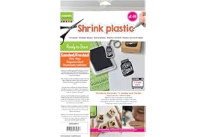 Vaessen Creative Termokurczliwe tworzywo sztuczne, matowe, 4 arkusze, 21 x 30 cm, zabawne projekty artystyczne i rzemieślnicze dla wszystkich grup wiekowych