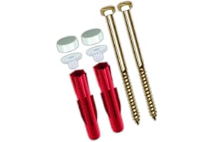 TOX Deska sedesowa stojąca z kołkiem rozporowym uniwersalnym Tri 8 x 51 mm + mosiężna śruba sześciokątna 6,0 x 85 mm i zaślepki białe, 1 zestaw, 04510152/S