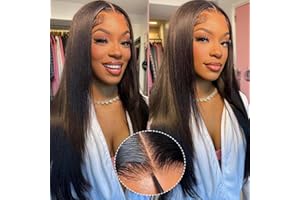‎YDDM Wear and Go Glueless Human Hair Wig Glueless Real Hair Wig YDDM 5x5 HD Lace 20 Inch Pre Plucked Pre Cut 180% Density Straight Human Hair Wig Glueless Lace Wig Human Hair Ready To Wear Closure Wig