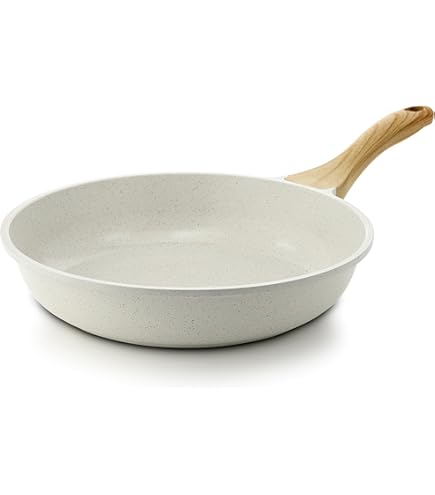 SENSARTE 28cm Antiaanbakpan met Deksel - Zwitserse Granieten Omeletpan voor Inductie & Gasfornuis, Vrij van opzettelijk toegevoegd PFOA