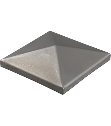 Tappo Per Pali In Legno 100x100 Mm, Acciaio Zincato, Per Recinzioni E Supporti - Colore Argento - Foto 8