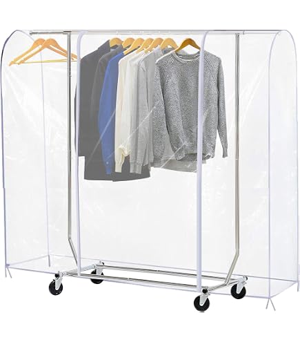 Portant à vêtements à 2 barres double à roulettes en hauteur réglable, Porte à vêtements mobile en acier inoxydable Portemanteau penderie portant double avec roulettes