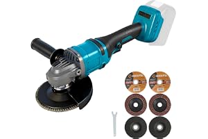 Vinkelslip kompatibel med Makita 18 V batterier, batterivinkelslip 125 mm, 1 180 W batteri flex borstlös professionell slipma