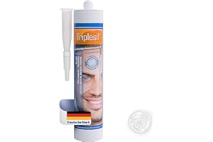 TRIPLESIL GP Triplesil Premium Silikon Dichtstoff – 1x310 ml Silikon für Sanitär und Außenbereich-Wasserdichte Dichtmasse-silicone sealant for outdoor and indoor-Sanitary & construction(1x white)