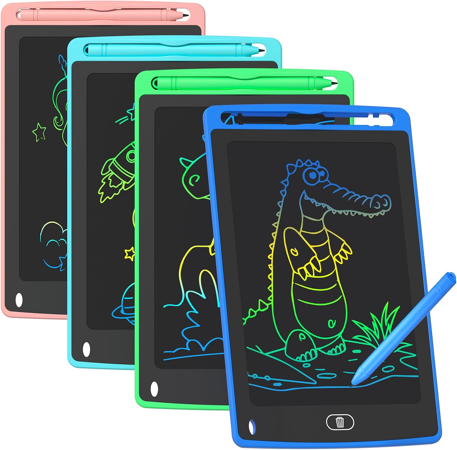 Tableta de escritura LCD de 8.5 pulgadas, tablero fino borrable con lápiz capacitivo y pantalla de bloqueo, regalo perfecto para niños, niñas, niños, estudiantes, uso doméstico en el aula (azul claro)