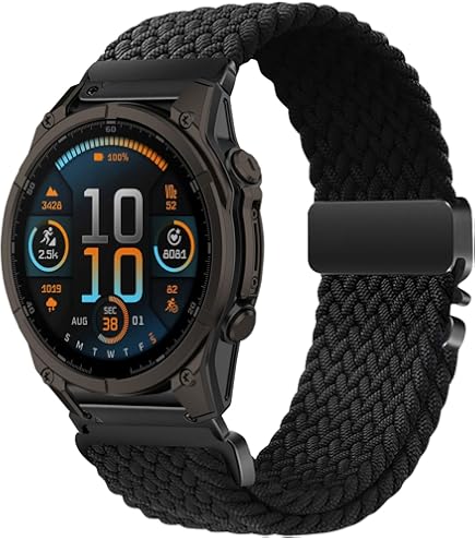 ZoRoll QuickFit 20 Mm Strap Compatible With Garmin Fenix 8 43 Mm/7S Pro Solar/7S/6S/6S Pro/5S, Nylon Sport Loop Adjustable Strap, Watch Band For Garmin Descent Mk3S/Mk3Si/Mk2S - Dark Blue