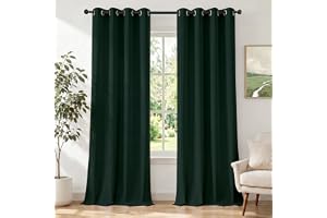 Ystyle Gardiner Vardagsrum om 2 Set, 140 X 225 cm, Mörkläggningsgardiner, Termiska Gardiner, Värmeisolerande Gardiner, Öljett