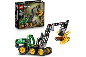 LEGO Technic John Deere 1470H Wheeled Harvester 42218 | Construction Vehicle Toy, Rotating Boom & Working Claw, STEM Model Kit, Gift for 7+ Year Old Boys & Girls, 117 Pieces
