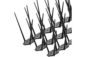 Konzept 11 - Vogelabwehr Spikes aus Kunststoff gegen Tauben, Katzen, Spatzen, Schwalben - Taubenabwehr für Balkon, Garten, Terasse - Vogelschreck 3-reihig, Set 3 STK.- Schwarz