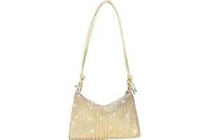 Jiusely Bling Evening Handbag, Lady Girl Party Clutch, Sparkly Rhinestone Crossbody Bag For Women - Diamante Clutch For Party, Bridal & Night Events