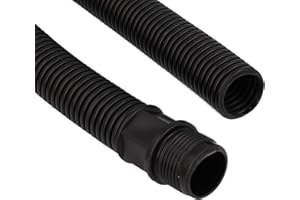 tecuro flexible Ablaufleitung Ablaufschlauch mit 3/4 Zoll Anschlussgewinde Länge: 2,0 m - Kunststoff schwarz - für Sicherheitsventile