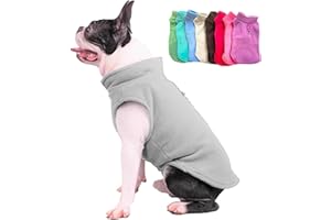 JACKO & CO Fleece-Weste mit Ring für die Leine – weich, leicht, atmungsaktiv für Welpen, kleine, mittelgroße Hunde, Kätzchen, Katzen, Chihuahua, warm für Herbst/Winter (Grau, Größe M, 2,7-4,5 kg)