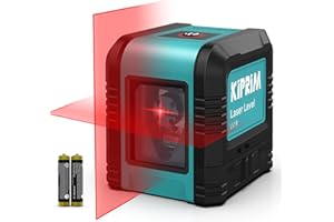 Kiprim LV1R Cross Livella Laser Modulo Doppia Linea Verticale/Orizzontale Laser, IP54 Antipolvere, Impermeabile, Anti-Goccia da 1 m, ±4° Livellamento Automatico