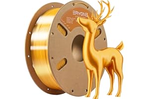 ERYONE Ultra Silk PLA Filamento para impresora 3D, 1,75 mm, Tolerancia: ± 0,03 mm, 1 kg (2,2 LBS)/Bobina, Dorado