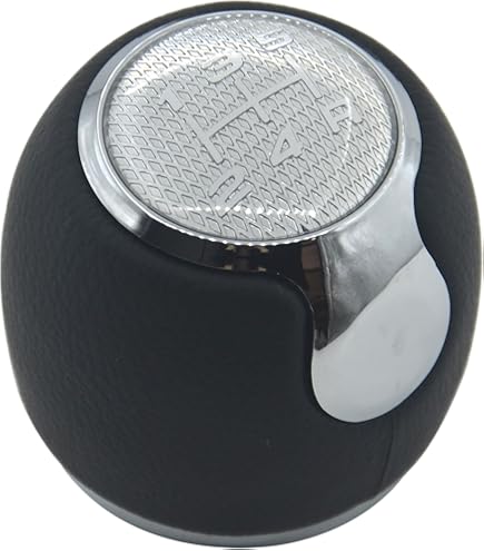 Pommeau De Levier De Vitesses Manuel 6 Vitesses Pour Alfa Romeo 147, 166 3.2 V6, Mito (2008-2016) - Noir Et Argenté