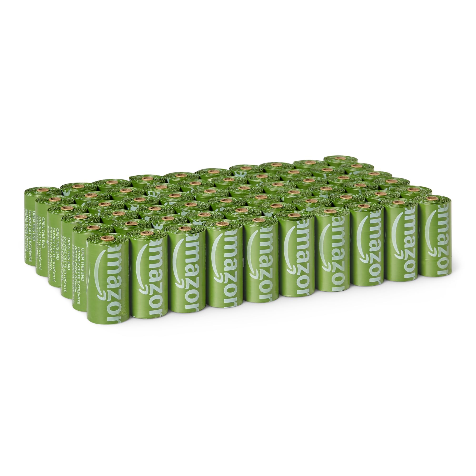 Amazon Basics Bolsas de Material Reciclado para Residuos de Perro Sin Dispensador Sin Perfume, 900 Bolsas (60 Paquetes de 15 Bolsas)