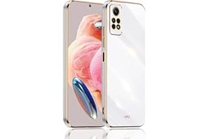 BOKYAS Funda para Xiaomi Redmi Note 12 Pro 4G/Note 11 Pro(4G/5G) con Revestimiento de Lujo, Carcasa de Silicona Suave Antichoque, Delgada Elegante Color Brillante Enchapado TPU Caso, Blanco
