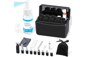 walrfid Kit de Limpieza de Pantalla de teléfono para Puerto de Carga de Airpod de iPhone, Spray Limpiador de Airpods para Altavoz de iPad, Auriculares, computadora, computadora portátil, PC, Monitor