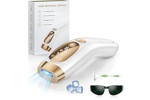 ‎HAARLOSY Haarlosy IPL Geräte Haarentfernung mit Gefrierfunktion, 9 Energiestufen 999900 Lichtimpulse Laser Haarentfernung, Schmerzfreie Haarentfernungsgerät Zuhause für Gesicht Körper Achseln Beine (Weiß)