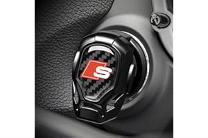 YALUGA Alloy Car Start Button Cover,Car Engine Start Stop Button Switch Cover Interior Protective With Audi S Sery A1 A3 A4 A5 A6 A7 A8 Q3 Q5 Q7,Φ28mm