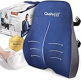 QushyLine Cojín Lumbar Silla Oficina Ergonómico, Alivia el Dolor Espalda, Respaldo Lumbar Silla Oficina Viscoelástico, Cojin 
