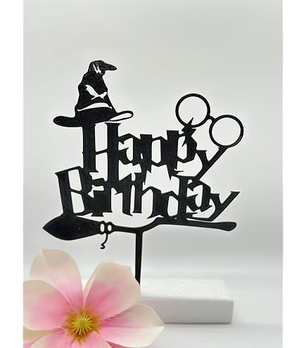 Décoration Gâteau Sorcière Noire Harry Potter - Topper Anniversaire Réutilisable