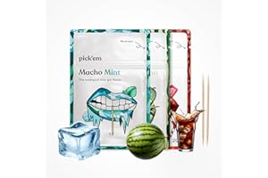 ‎PICK'EM pick'em Toothpicks with Flavour Icy Fresh Pack of 3 [60 x Toothpicks with Flavour] - Mint, Watermelon, Cola (Our 3 Fresh Tastes) - Toothpicks with Flavour
