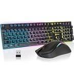 Combo Tastiera E Mouse Wireless K10 - Retroilluminata LED, Ricaricabile