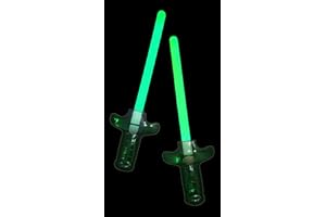 GLOWTOPIA Glow Stick Swords/Wands (2, Green)