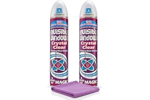 EPISHED Window Cleaner 2 Pack Spray 300ml – Streak-Free Glass & Window Cleaner with Microfiber Cloth – Shine Mirrors, Windows & Glass Surfaces – Professional Cleaning Kit