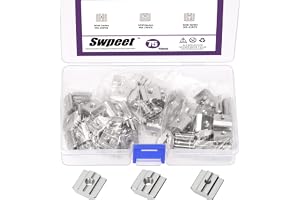 Swpeet 75 st, 3 storlekar, 3030-serien, M3, M4, M5, nickelpläterat kolstål, T-glidmuttrar, sortiment kit, hammarmutter T-slit