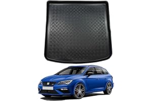 NOMAD Boot Liner for Seat Leon ST 2013+ [Estate] Recyclable Plastic (PE) Tailored Fit Car Floor Protector Guard Tray Black Custom Fitted Accessory Dog Friendly Waterproof with Raised Edges