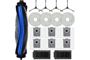 Akcesoria do Ecovacs Deebot T50 Omni / T50 Pro Omni/ T50 Max Pro, JKOISL 1 x główna szczotka rolkowa 6 worków do odkurzacza 4 x szczotki boczne 2 filtry 4 ściereczki do mopa, części zamienne, zestaw